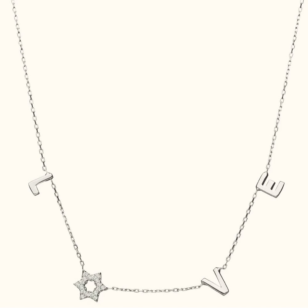 Star of David LOVE necklace